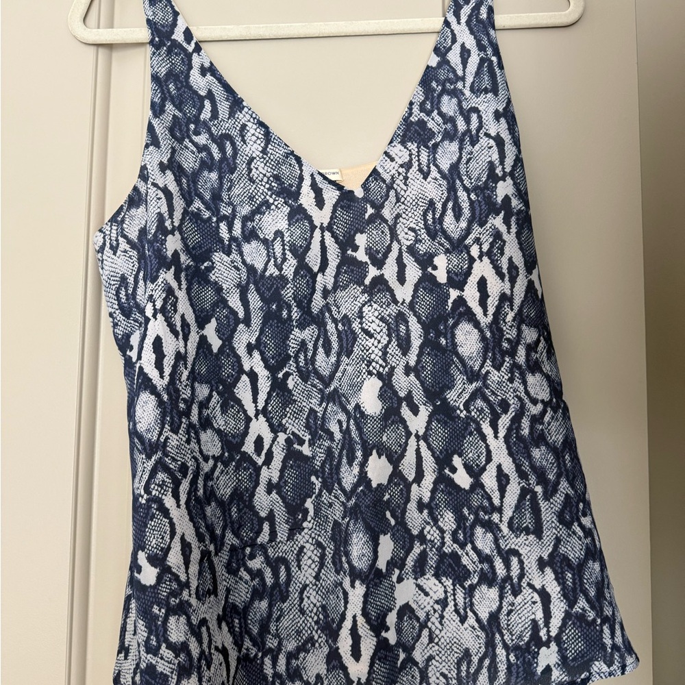Stylish Blue and White Women's Top